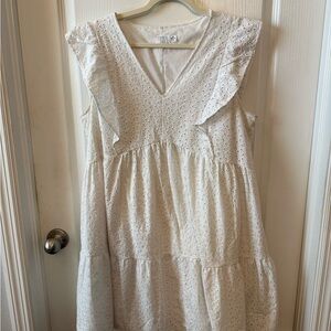 Time and Tru White Eyelet Dress